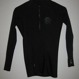 Rip Curl Women's G-Bomb 1mm neoprene Long Sleeve Wetsuit Half Zip Top Size 10